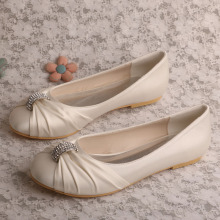 Ivory Wedding Flat Shoes for Bride