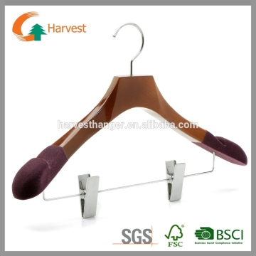 Velvet clothes hangers clips