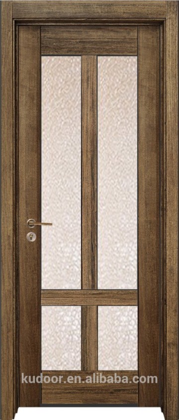 Glass insert solid wood door