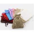 Customized colorful jute bag with cotton cord