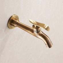 Wall Mounted Antique Brass Outdoor Cold Water Faucet