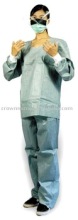 Spunlace Surgical Suit with T shirt and pants