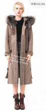 Long Hooded Australia Merino Shearling Coat