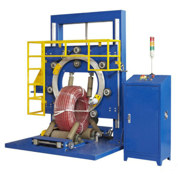 Semi automatic cable coil wrapping machine