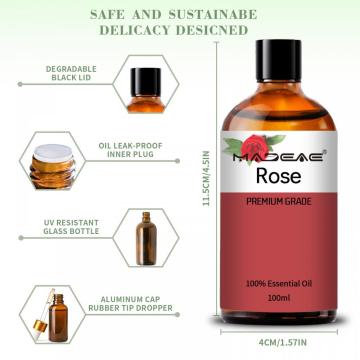 Extracto de flores de belleza orgánica Aceite de fragancia de rosa para el cuidado de la piel