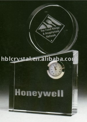 Crystal clock award