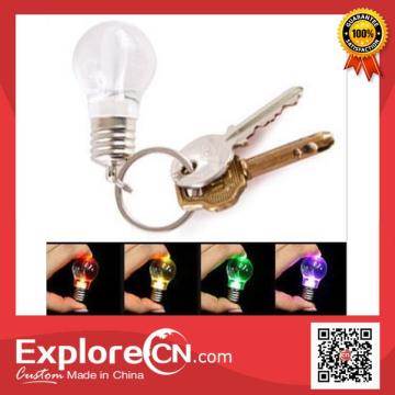 Practical light plexiglass LED bulb keyring