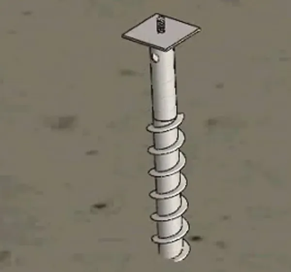 Solar Panel Mounting Structure with Screw for Ground Mounting System