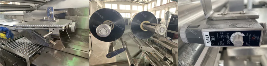Máquina embaladora automática de pão de hambúrguer com três servomotores de alta qualidade