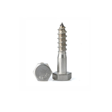 SS316L DIN571 Hexagon Head Wood Screws