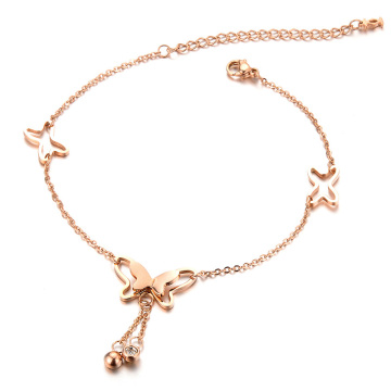 Plus size butterfly ankle bracelet jewelry