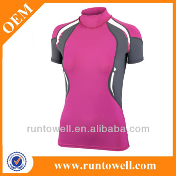 custom shorts sleeve rash guard, women rash guard