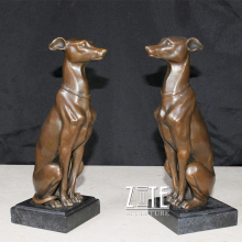 Promotional lovely bronze brass dog statues for sale