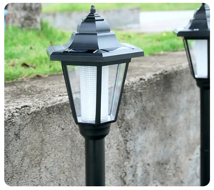 Elegant Vintage Hexagon Solar Lantern Lights for Outdoor Decor