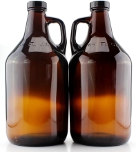 Wholesale Amber Glass Growlers: 32 oz & 64 oz Kombucha, Wine, Beer Bottles - Half Gallon Jugs