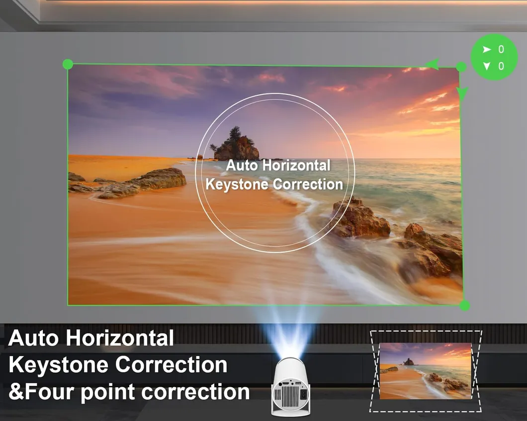 4K 1080P Support Portable WiFi6 Bluetooth 5.0 Android 12 Projector