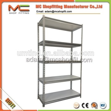 Angle iron steel rivet rack with MDF shelves