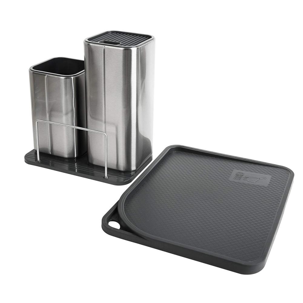 Utensil Holder With Cooking Utensil Set Knives Block