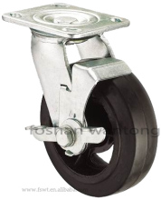 100mm wheel diameter heavy duty roller rubber industrial caster wheel