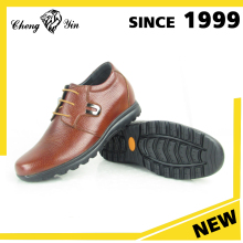 New Black Grain Leather Casual Height Increasing Shoes men taller shoes