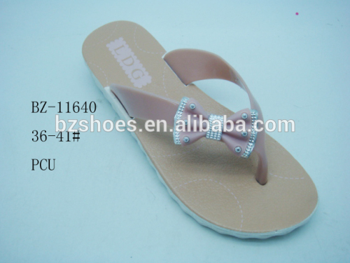 BZ-11640 PCU slipper ladies slipper sexy PCU slipper 2016 made in China summer PCU shoes