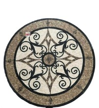 Multicolor Art Flooring Tile Mosaic Medallion Pattern