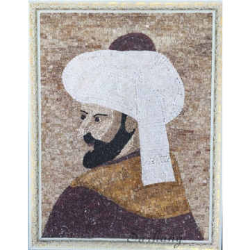 Artistic mosaic pattern, marble stone mosaic floor