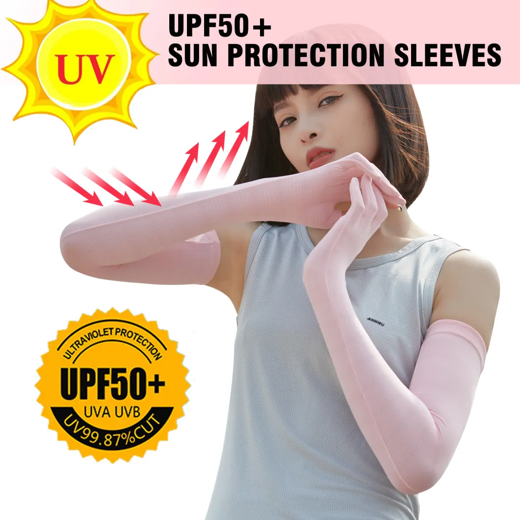 Women's Upf50+ Sunscreen Ice Silk Anti-UV Cooling Arm Cover