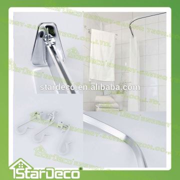 Z201 Wholesale Aluminum Shower Curtain Rod/Silver shower curtain rod