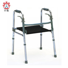 Folding Disability Walker With Seat Adjustable Height