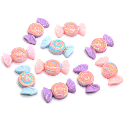 100Pcs Mixed Resin Spiral Candy Süße Dekoration Handwerk Perlen Flatback Cabochon Kawaii Verzierungen für Scrapbooking DIY