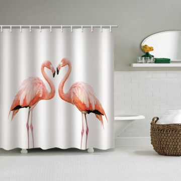 Flamingo Wodoodporna zasłona prysznicowa Animal Bird Łazienka Decor