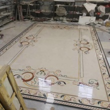 Luxury waterjet marble medallion flooring pattern for hotel lobby