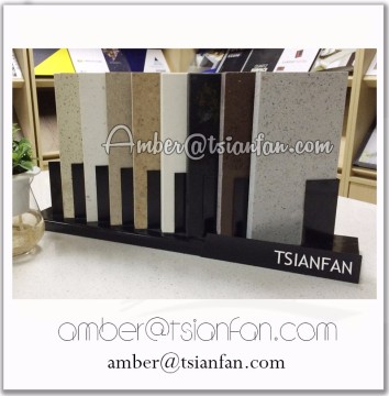 SR012 Metal Quartz Stone Sample Conter Stand, Solid Surface Tabletop Stand