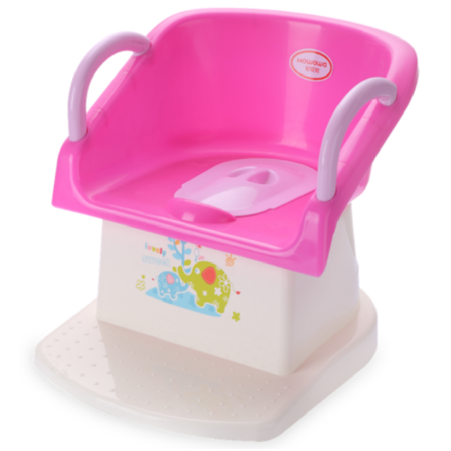 Scaun de toaletă din scaun Potty din plastic pentru copii cu cotieră