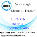 Shantou Port Sea Freight Shipping para Toronto