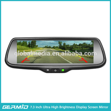 GERMID Full Screen Rear view mirror monitor with touch screen and 3 video input