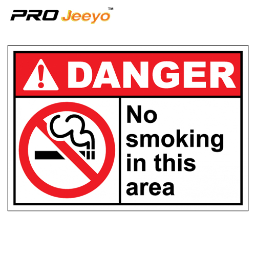 no smoking plastic danger plate signs
