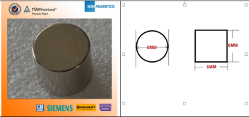 N35 D6X6 Neodymium Magnet