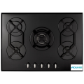 Five burner gas on glass hob