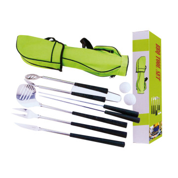 8pcs ensemble de golf BBQ avec sac de transport