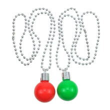 LED Flashing Bulb Christmas Pendant Necklace