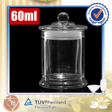 food storage 60ml clear glass jars with cork lid