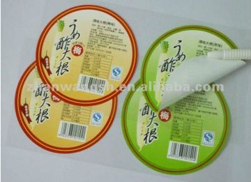 Printed Adhesive Labels for Food Containers