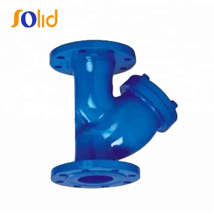 Industrial Ductile Iron Cast Iron GG25 Water Meter Y Type Pipeline Strainer Valve With Flange End