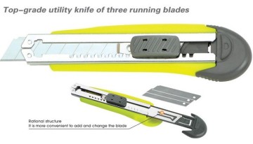 Name: top-grade utility knife of three running blades