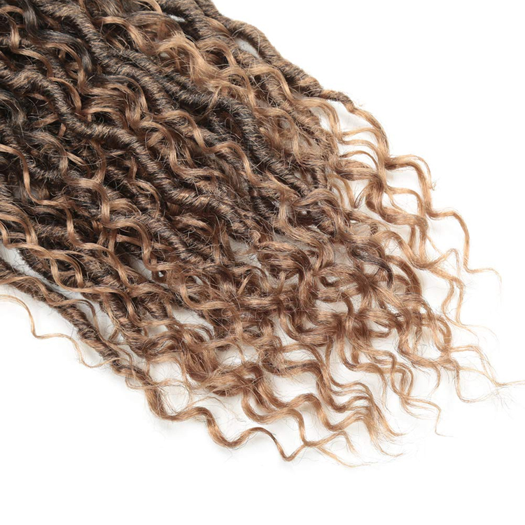 Crochet Braid River Faux Locs Hair Wavy Crochet With Curly Hair Synthetic Braid Hair Extension