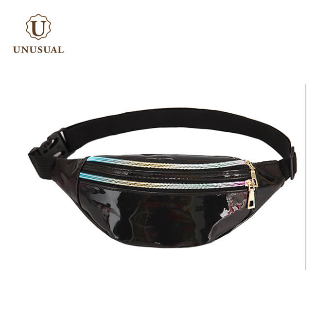 Wholesale stylish waterproof outdoor holographic waist bag women