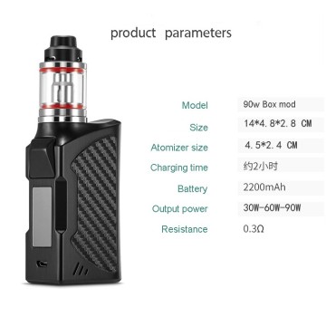 Box Mod 90W E cigarette vape réglable