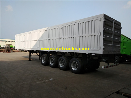 4 Axles 60ton Cargo Box مقطورة